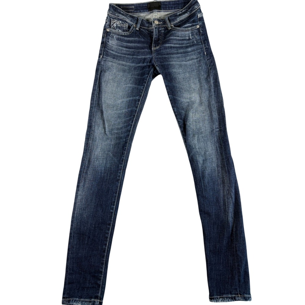 Buckle Black Fit No 53 Skinny Jeans Womens 25x32 Blue Denim Dark Washed Low Rise
